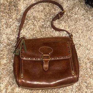 Dooney & Bourke Florentine Rich Brown Leather Shoulder Bag